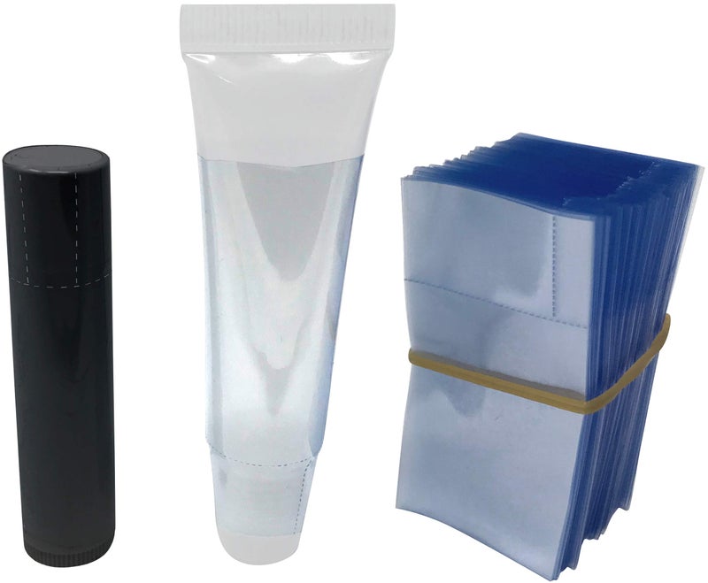 Shrink Perfect Clear Perforated Shrink Band For Lip Balm Tubes And Lip Gloss Squeeze Tubes (Pack Of 250) - Image 1