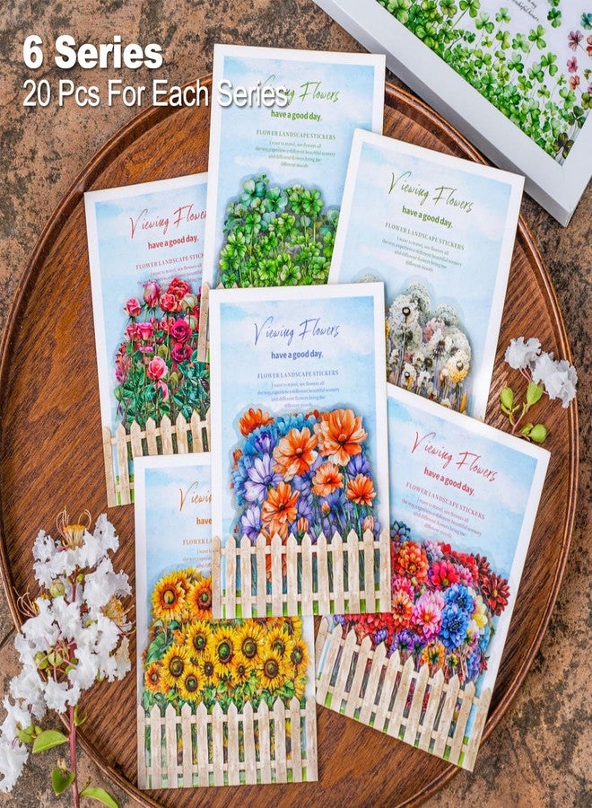 AuriicLeaf AurriiLeaf Viewing Flowers PET Sticker Set, 120PCS Floral Ephemera for Scrapbooking, Journaling, Crafting, DIY Projects, Diaries, and Art Supplies - Image 2