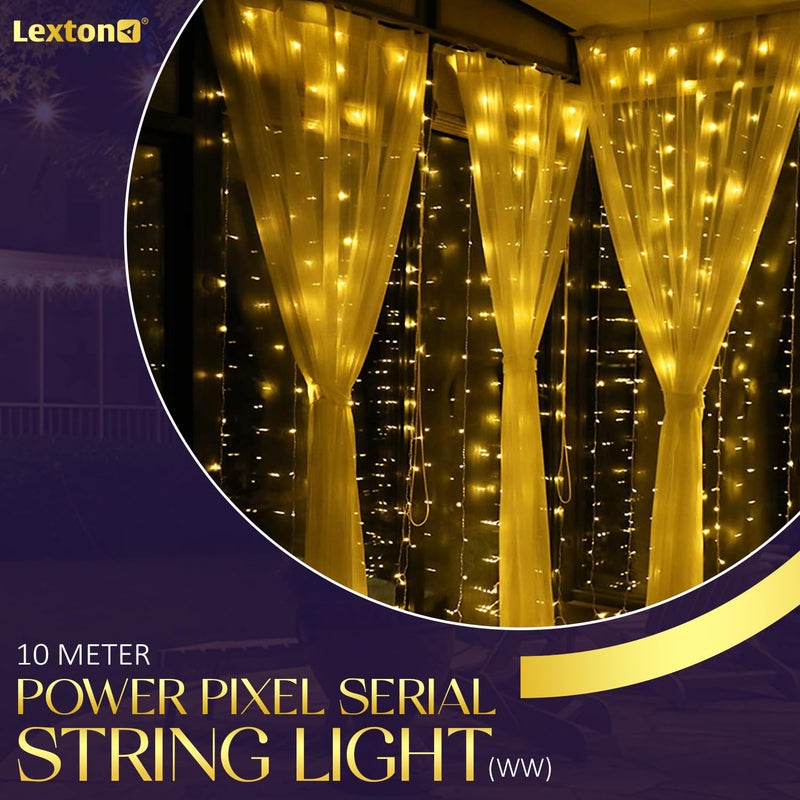 Lexton Lexton 10 Meter Decorative LED String Light Plug Sourced for Indoor Outdoor Decorations Warm White Pack of 1  - Image 4