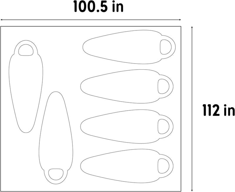 Kelty 6 Person Freestanding Rumpus Tent Footprint for Camping, Car Camping, Festivals and Family - Image 4
