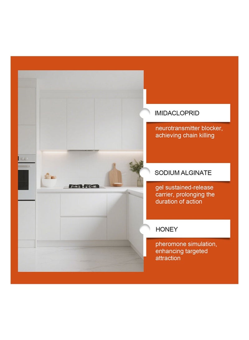 MOONSPRY Pest Control Gel Bait，Specially For Cockroaches And Ants，Long Lasting Insect Repellent，Moisture Proof And Mildew Proof，Suitable For Gaps And Corners In Kitchens And Bathrooms，Environmentally Friendly Bait Glue（10g） - Image 5