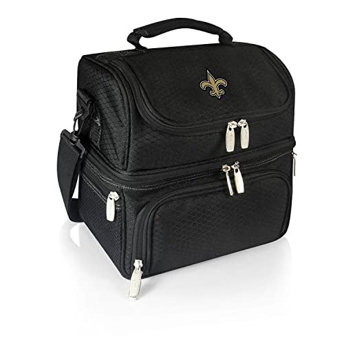 PICNIC TIME Black New Orleans Saints Pranzo Lunch Tote - Image 1