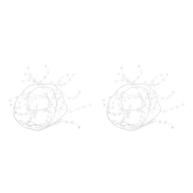 2pcs Crystal Bead Garland For Wedding And Home Decor Clear Teardrop Beads String For Diy Crafts Decorative Crystal Ornament Hanging Decor - Image 1