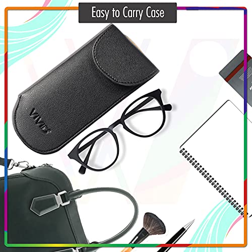 VIVID Vision Unisex Adult Lightweight Eyewear Specs Case Cover | Protect Eye Glasses | Chashma Dibbi | Spectacle Box | Pouch | Closure - Valpro -tape | Artificial Leather | D-20 | BLACK-BROWN - Image 5