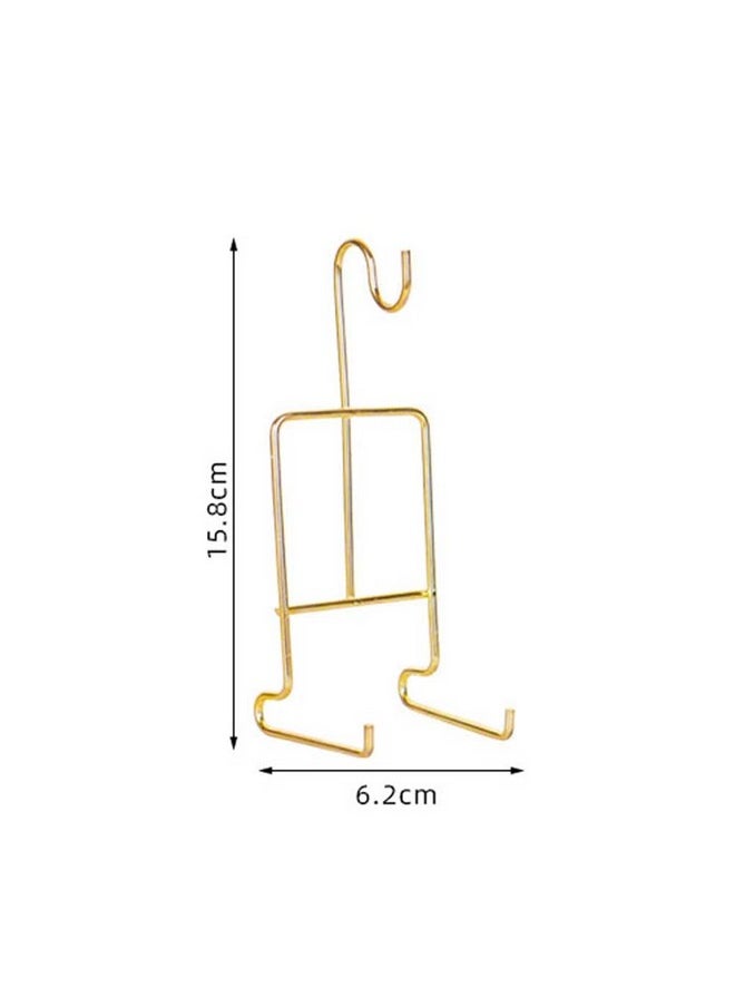 Teensery 2 Pcs Tea Cup and Saucer Stand Metal Teacup Display Easel Holder Desktop Coffee Mug Organizer Plate Storage Rack, Gold  - Image 4