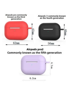 Generic Airpodspro Earphone Case For Apple 3 Generation Bluetooth Headset Protective Cover Airpods Series Protective Shell-Color:Light Purple-Applicable Model:Airpods Pro2 Pearl Bag Mountaineering Buckle  - Image 3