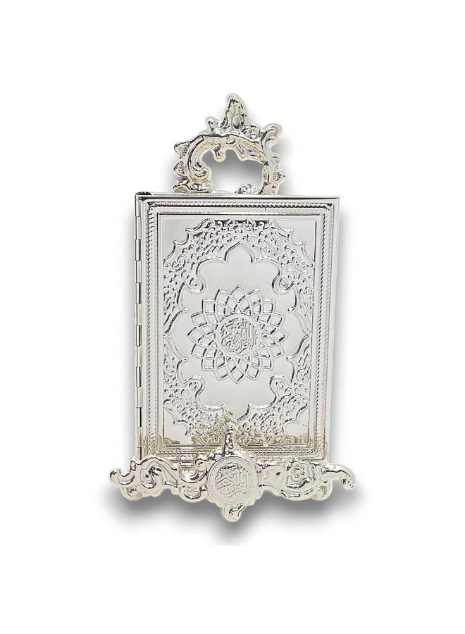 Aluminium Quran Box with Stand – Premium Book Display Stand & Quran Holder – Decorative Book Holder Stand, Gift Box & Quran Storage Case – Perfect Islamic Book Stand for Special Occasions - Image 2