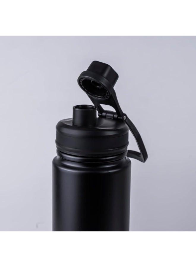 Nessan 720Ml Travel Flask – Double Wall Insulated Stainless Steel Vacuum Bottle For Hot And Cold Beverages - Black - Image 3