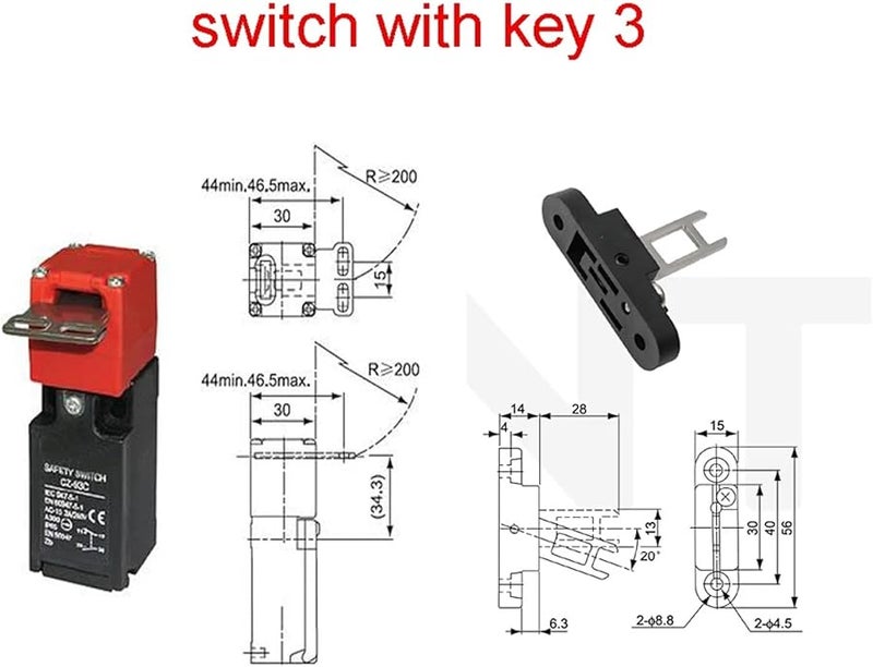 CZ93B مع مفتاح 3 مفتاح حد أمان الباب الصغير CZ 93B 2NC 3A CZ 93C NO NC - Image 4