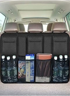 KASTWAVE KASTWAVE Car Backseat Trunk Organizer, Back Seat Hanging Organizer, Large Capacity Car Hanging Organizer for Car,Truck, SUV, Van Organizers Back Seat Mesh Pockets (Black) 