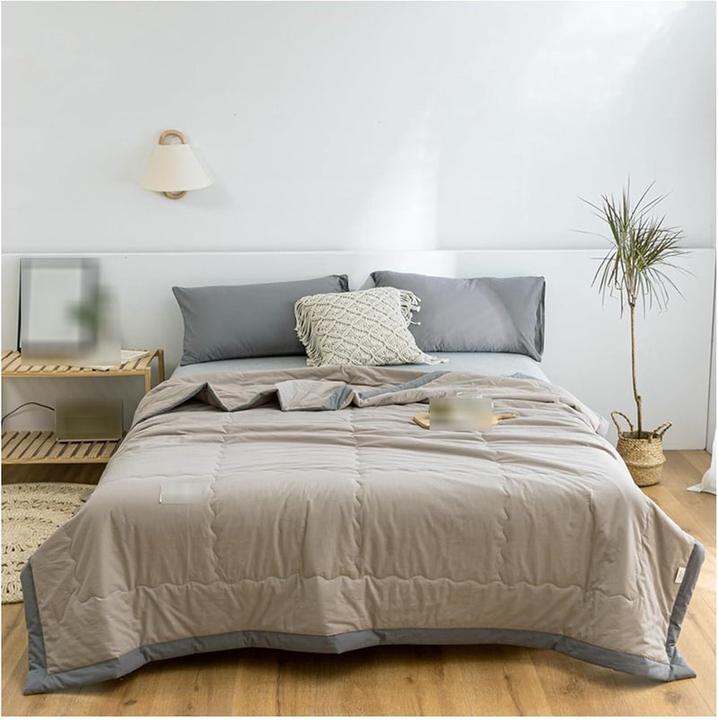 Summer Duvet, Light Soft and Comfortable Duvet, Thin and Light Duvet for Summer, Washable, Cooling Summer Quilt, Breathable, Washable, Soft Cool Fibre Blanket (M, 180 x 220 cm) - Image 1
