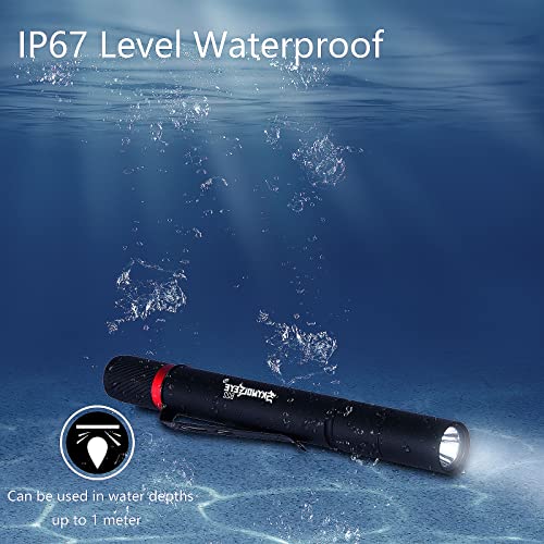 CASTNOO 5 Pack Pen Flashlight, 3 Mode LED Pen Light, Pen Light Flashlights Pocket Flashlight with Clip, Super Bright Mini Penlight, Waterproof Pen Lights for Outdoor Inspection Work, Emergency - Image 4