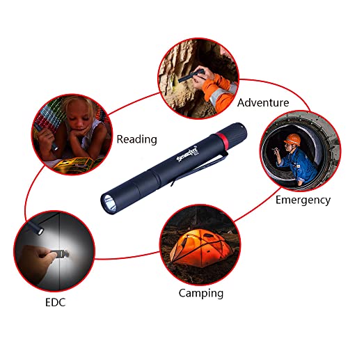 CASTNOO 5 Pack Pen Flashlight, 3 Mode LED Pen Light, Pen Light Flashlights Pocket Flashlight with Clip, Super Bright Mini Penlight, Waterproof Pen Lights for Outdoor Inspection Work, Emergency - Image 2