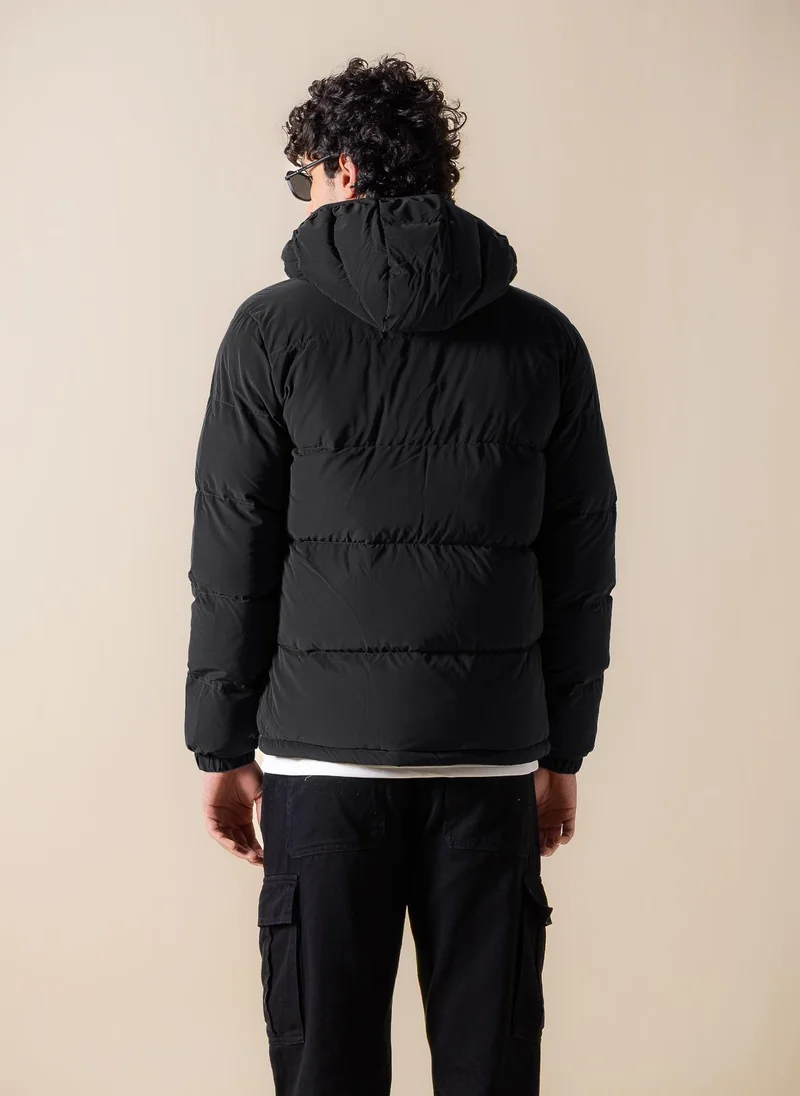 SHAPES FAUX FUR PUFFER JACKET