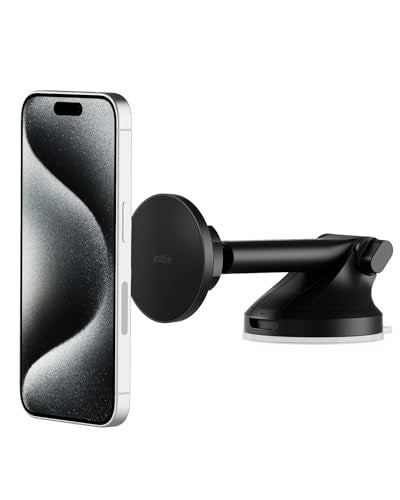 iOttie iTap 3 Magnetic Dash Windshield Car Mount Phone Holder with Suction Cup Includes Magnetic Ring Adapter Compatible with iPhone 1217 Samsung Galaxy Google Pixel and MagSafe Phones - Image 1