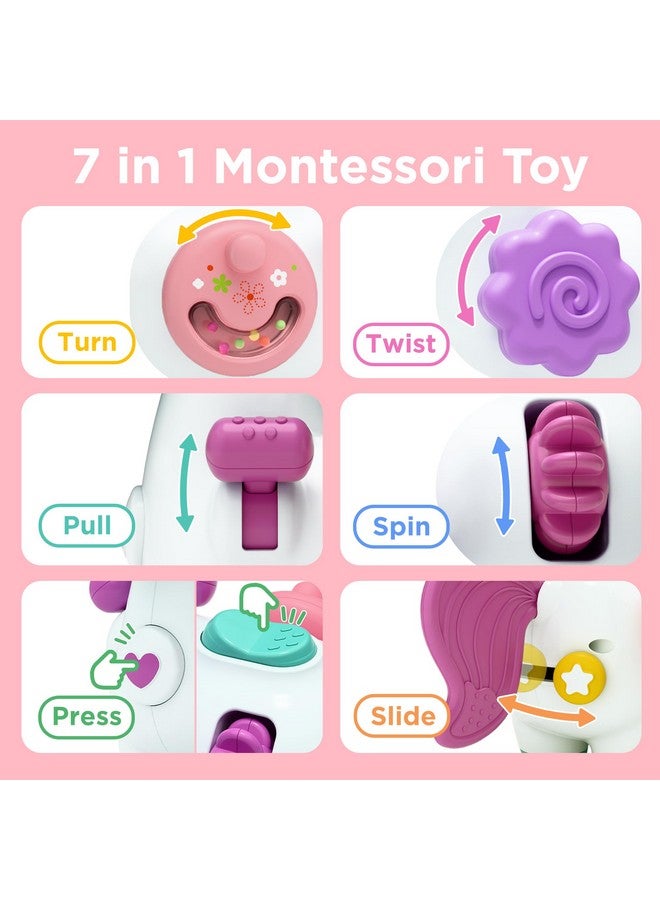 iPlay, iLearn Baby Unicorn Activity Cube, Infant Busy Cube Montessori Toy for 1 Year Old, Babies Carseat Plane Travel Toy, Toddler Sensory Development Learning Birthday Gift 6-9-12-18 Months 2 3 Years - Image 3