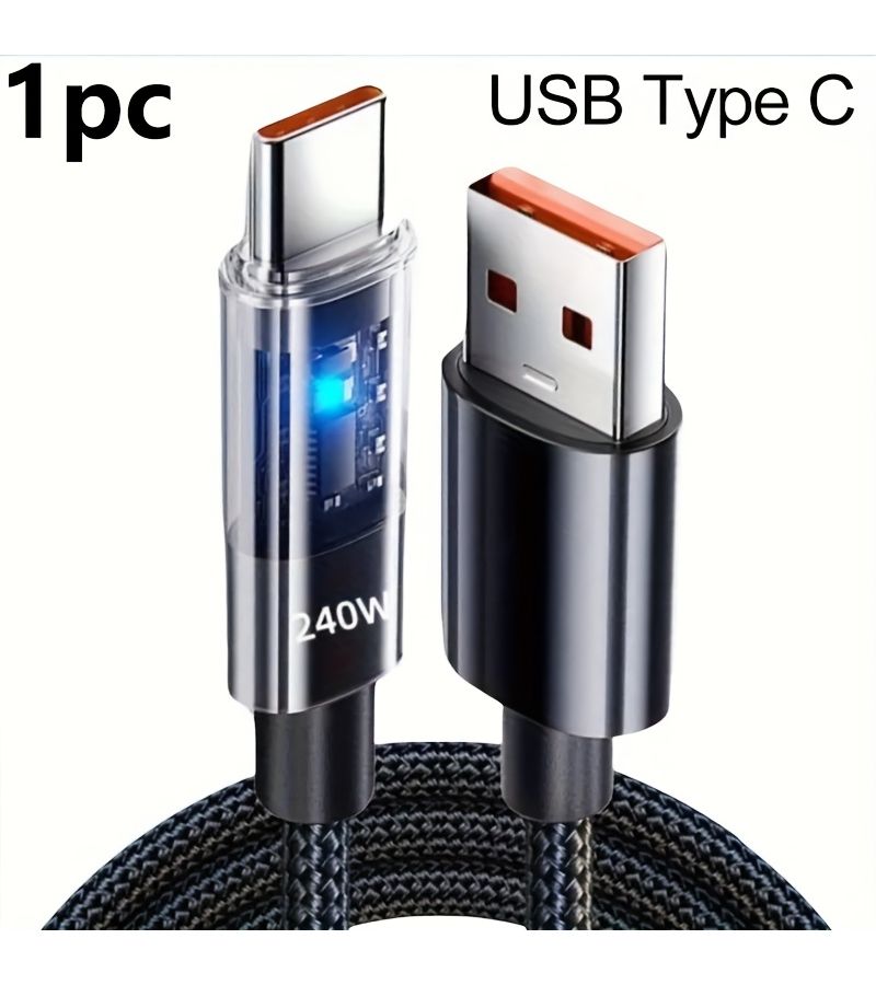 240W PD Fast Charging Data Cable 2M For iPhone 15 17 Android Type C - Image 3