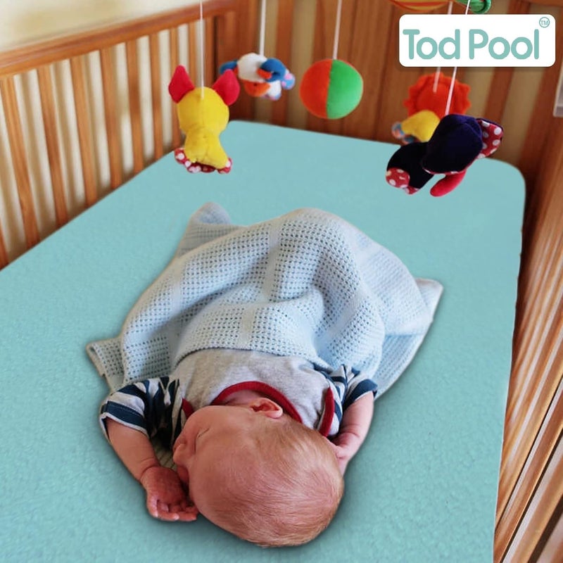 Tod PooL Breathable Bed Protector | Anti-Piling Fleece Extra Absorbent Washable | Waterproof Quick Dry Sheet | Bed Protector Sheet for Kids and Adults (3, Red, Small (70x50cm)) - Image 2
