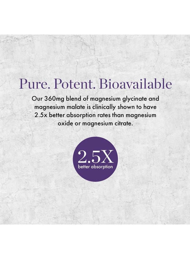 NAOMI Mighty Mg Magnesium Glycinate & Malate Complex 360mg, High Absorption Formula, Elemental Magnesium Supports Heart Health, Strong Bones, Better Sleep, Gluten-Free, Non-GMO, Vegan, 60 Veggie Caps - Image 3