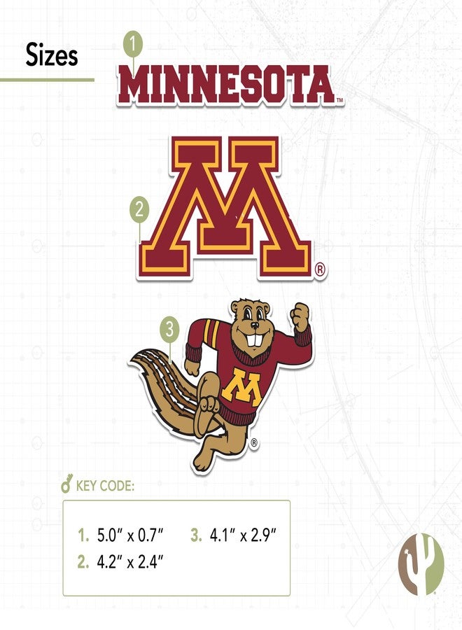 Desert Cactus University of Minnesota Sticker Golden Gophers Vinyl Decals Laptop Water Bottle Car Scrapbook T5 (Type 5-1) - Image 4