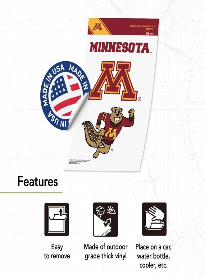 Desert Cactus University of Minnesota Sticker Golden Gophers Vinyl Decals Laptop Water Bottle Car Scrapbook T5 (Type 5-1) - Image 3