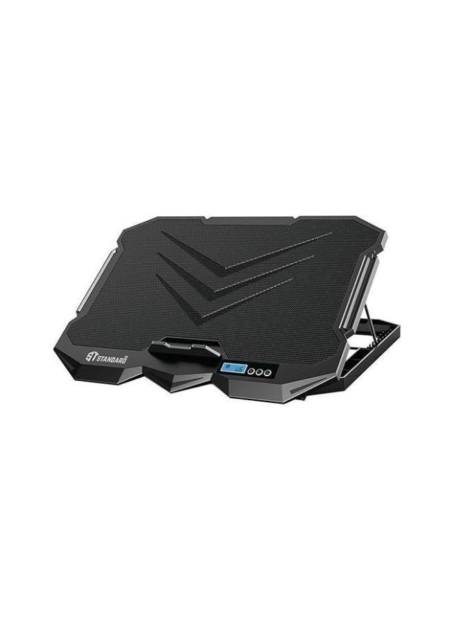 Standard ST-Standard ICE-04Plus Gaming Laptop Cooling Pad with LCD Screen RGB LED Fans and Adjustable Stand - Image 2
