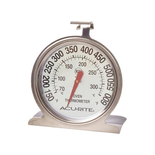 AcuRite 00620A2 Stainless Steel Oven Thermometer (150°F to 600°F) - Image 1