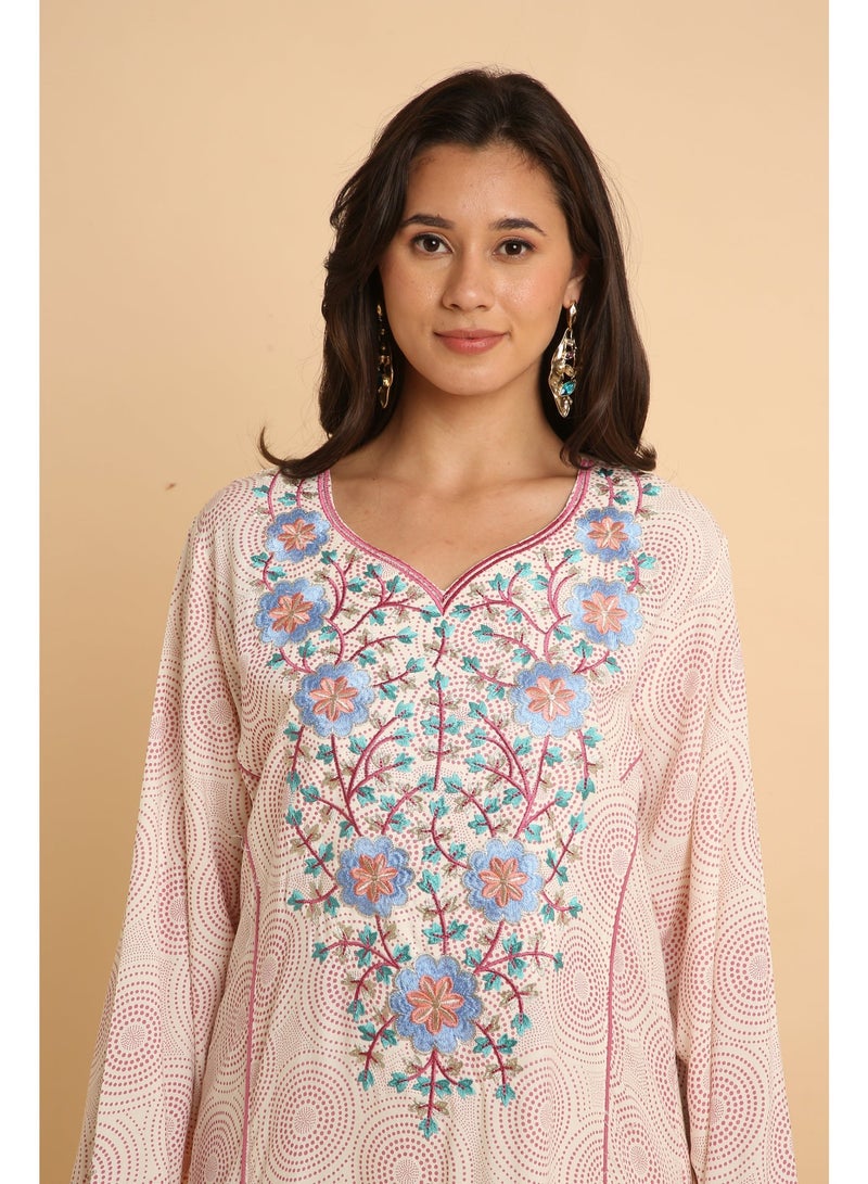 HANA & SARA Women Long Trendy Printed Arabic Jalabiya For Women - Image 4