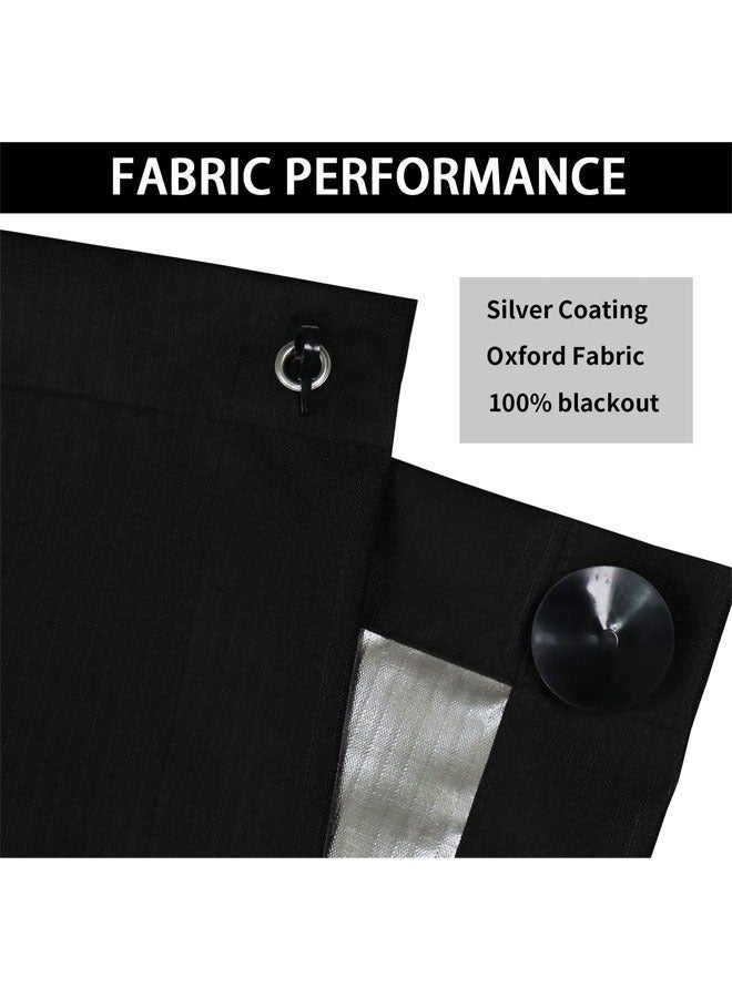 Easy-Going 100% Blackout Blind Suction Cup Curtain for Bedroom, Roof Windows, Office Windows, Baby Travel Curtain Window Shades and Blinds Sunshade for Car (Black, 24WX37L in) - Image 4
