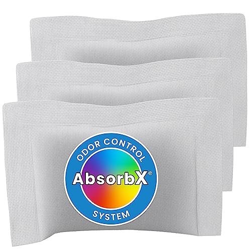 iTouchless Official Trash Can Deodorizer AbsorbX 3-Pack All Natural Activated Charcoal Odor Absorber Stops Garbage Smells, Compost Bin Filter Air Freshener for 8 Gal & Larger Trashcan with Compartment - Image 1