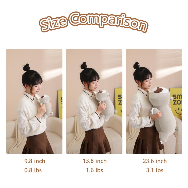 SQEQE دبوس سلوث محشو بوزن SQEQE، حيوان سلوث محشو بوزن، دمى سلوث لطيفة، وسادة سلوث، هدية للأطفال والبالغين بني 9.8 بوصة، 0.8 رطل - Image 5
