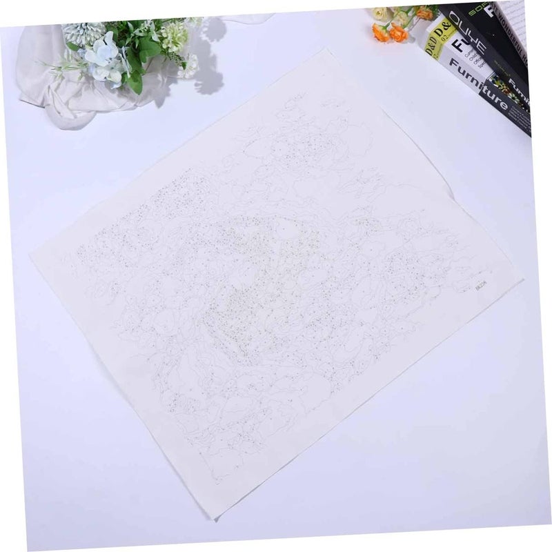 klarako Kit Decorative Decoration Painting Beige Picture Beginner Decor Paint DIY Canvas Home Pattern Craft Learner X Oil Double-fish Digital Children Wall Frameless by Crafts Adult - Image 5