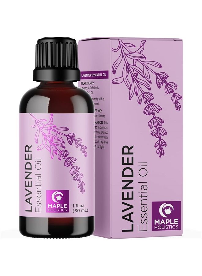 Maple Holistics Pure Lavender Oil Essential Oil - Premium Lavender Essential Oil for Hair Skin and Nails - Lavender Aromatherapy Oil for Diffusers Humidifiers and Linens plus Natural Bath Oil for Home Spa Self Care - Image 2