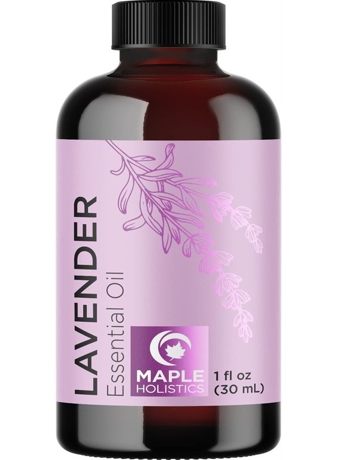 Maple Holistics Pure Lavender Oil Essential Oil - Premium Lavender Essential Oil for Hair Skin and Nails - Lavender Aromatherapy Oil for Diffusers Humidifiers and Linens plus Natural Bath Oil for Home Spa Self Care - Image 1