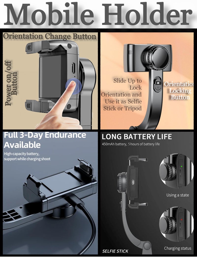 SUBTON BASICS Mobile Gimbal Q08 Video Recording Stabilizer| Antishake & Stabilized Photo & Video Shoot (Single Axis Gimbal) - Image 4