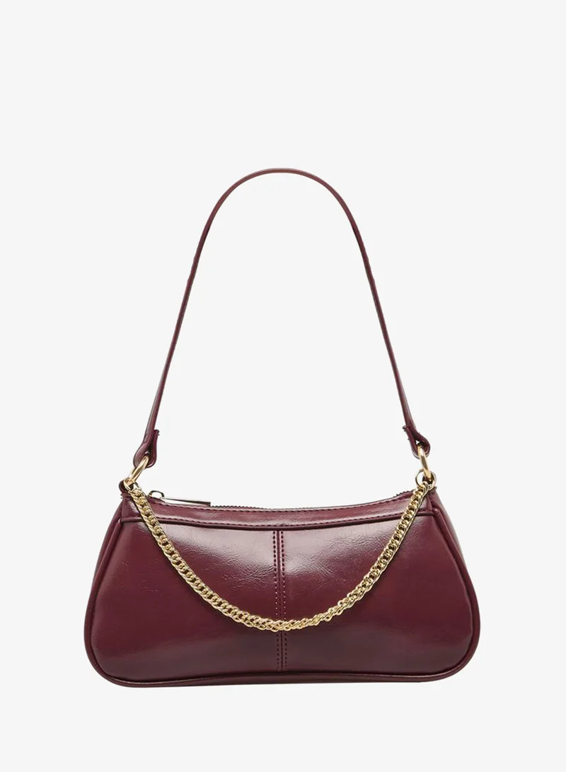 سبلاش فيڤ Chain Detail Shoulder Bag with Zip Closure