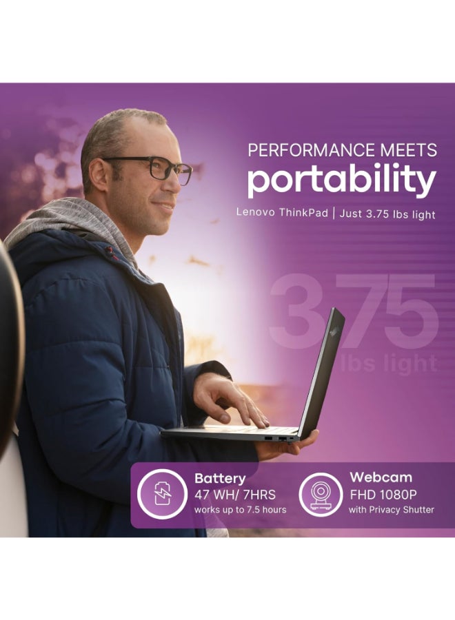 لينوفو لابتوب ثينك باد E16 بشاشة 16 بوصة، مع معالج إنتل كور i5-1335U/ذاكرة RAM سعة 40 جيجابايت/قرص SSD سعة 1 تيرابايت/رسومات إنتل إيريس XE/ويندوز 11 برو - Image 5