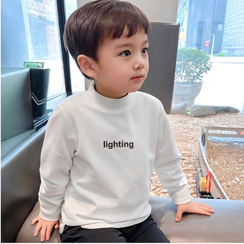 Spring Long-Sleeved T-Shirt For Middle And Big Boys And Girls De Rong Thin Top Long-Sleeved T-Shirt Children'S Base Shirt Trendy - Image 1