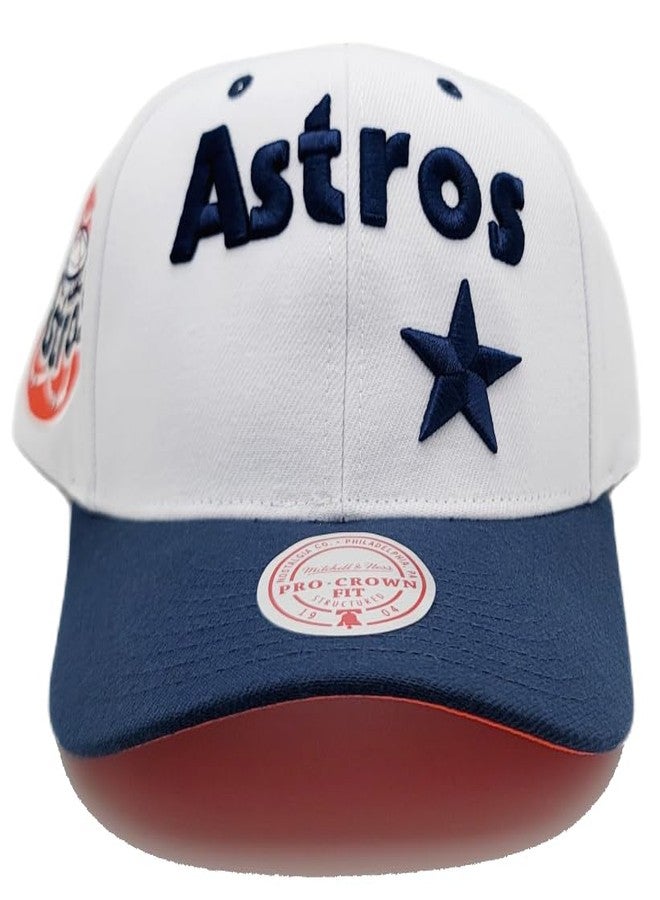Mitchell & Ness Houston Astros Cooperstown MLB Evergreen Pro Snapback Hat Cap - White - Image 3