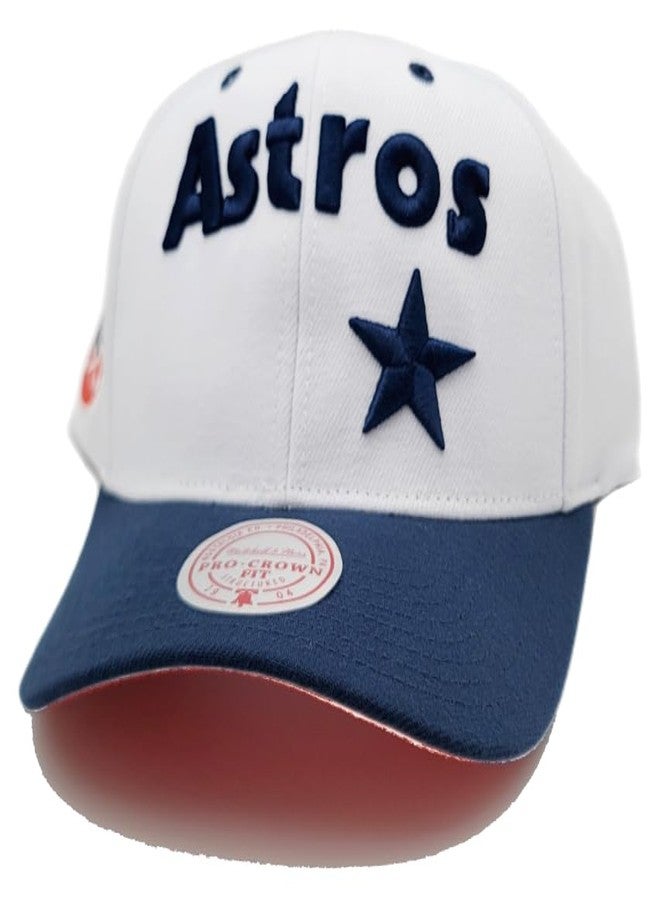 Mitchell & Ness Houston Astros Cooperstown MLB Evergreen Pro Snapback Hat Cap - White - Image 2