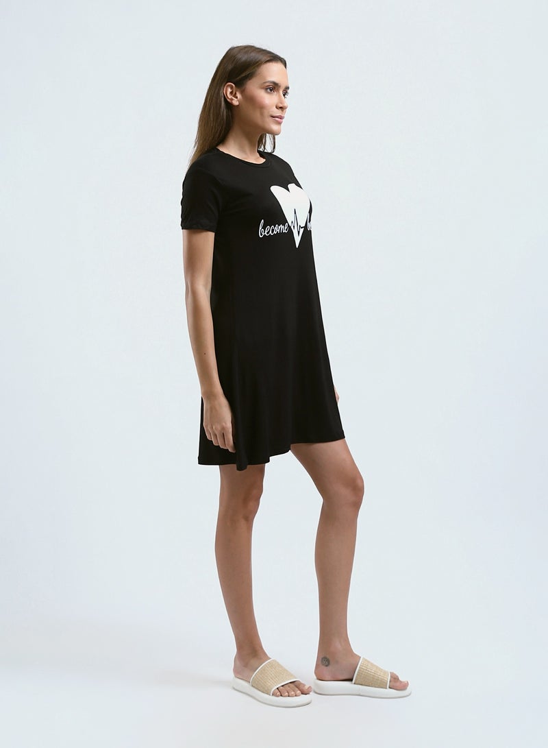 Mesery Sleepshirt Cotton Short Sleeves Printed  - Image 2