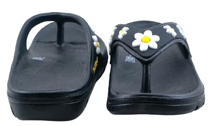 FLITE FL 2055 EVA V-Strap Stylish Slippers for Women & Girls | Soft Cushioned, Non-Slip & Anti-Skid Daily use Flip flop (Black, UK Footwear Size System, Adult, Women, Numeric, Medium, 4) - Image 4