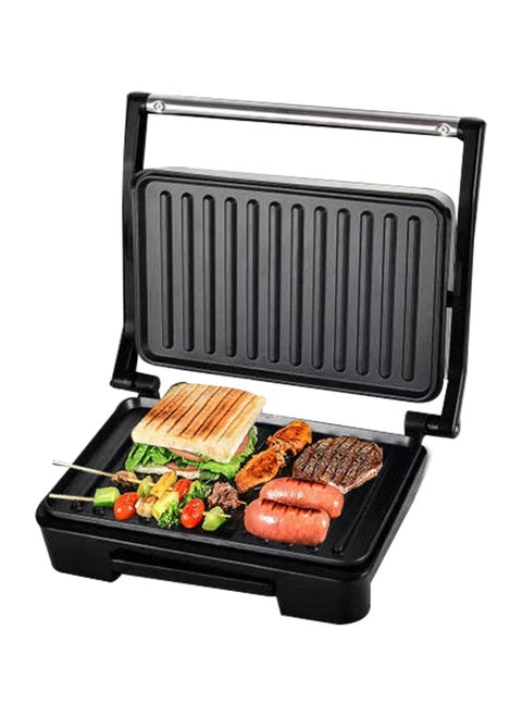 Electric Grill & Panini Press,Non-Stick Plates, Indicator Light, Cool Touch Handle, for Toasted Sandwiches, Kebabs, Steak, Meat, 850W
