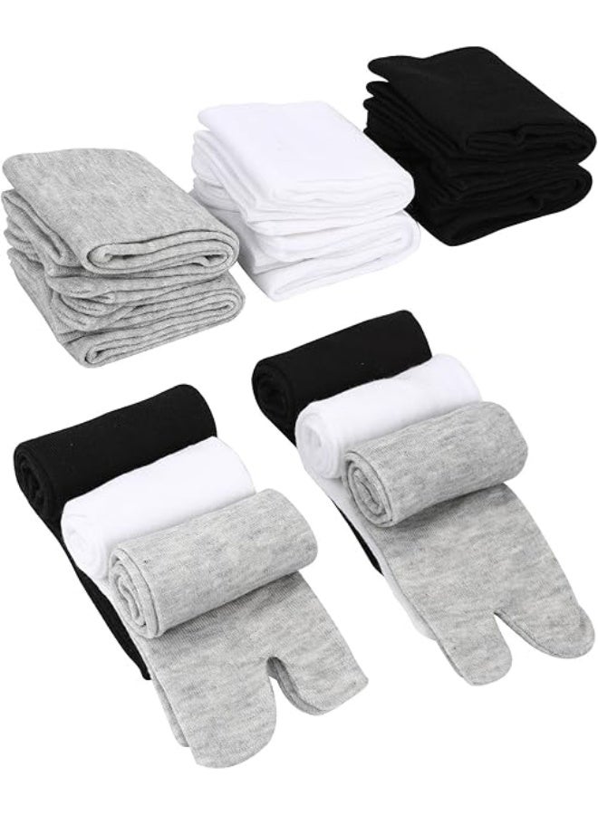6 Pairs Five Toe Socks Toe Separated Cotton Socks Colorful Stripe Socks for Women Men - Image 1