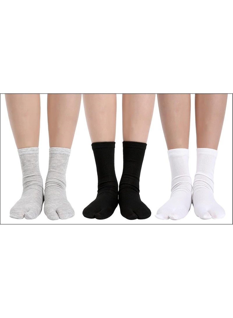 6 Pairs Five Toe Socks Toe Separated Cotton Socks Colorful Stripe Socks for Women Men - Image 2