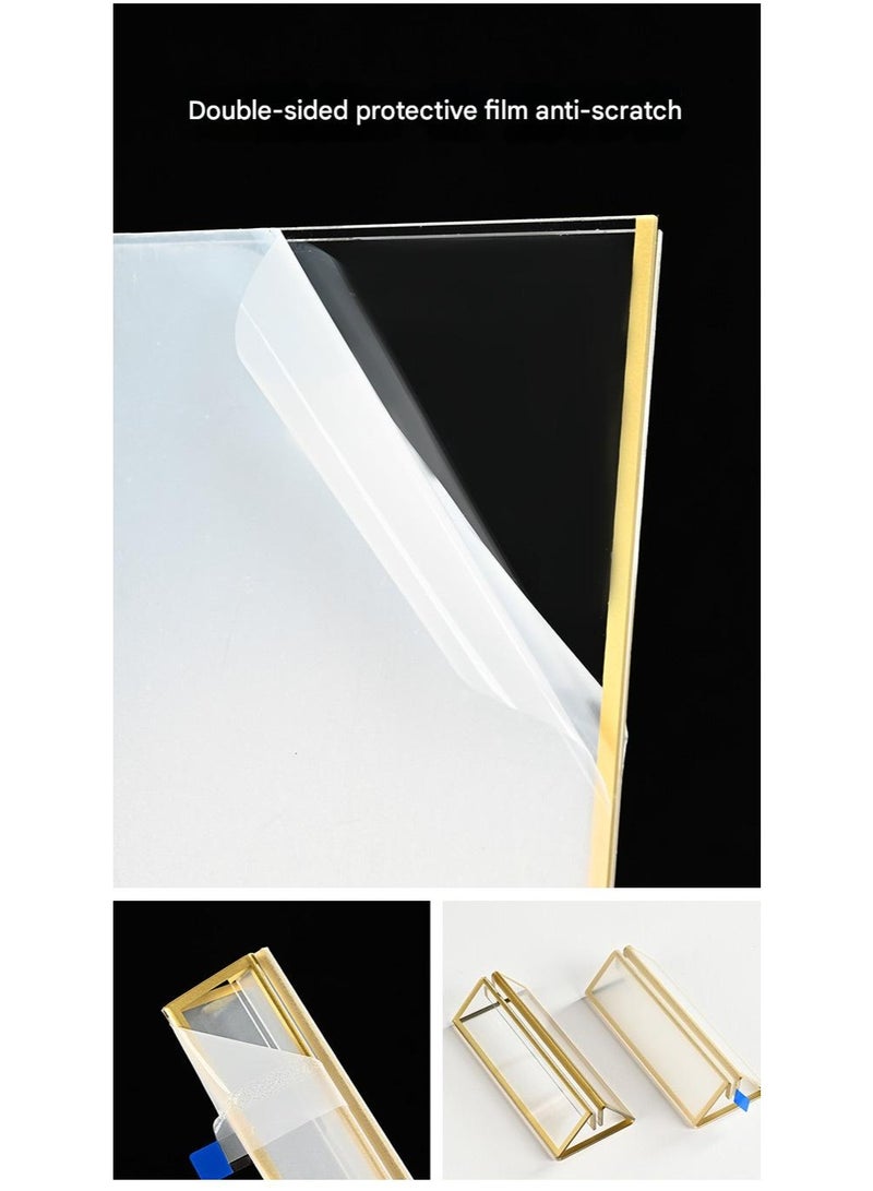 Acrylic Sign Holder,Desktop Display Holder, Poster Menu Holder, Table Number Display Stand，Double Sided Clear Sign Holder for Wedding - Image 5
