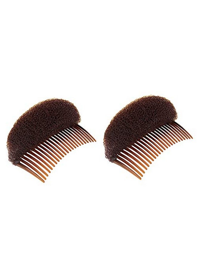 NaRaMax 2Pcs Hair Clip With Sponge Hair Base Inserts Bump It Up Hair Pads Bun Maker Hair Styling Accessories Charming Hair Comb Braid Tool Diy Hair Beauty Tool(Brown) - Image 1