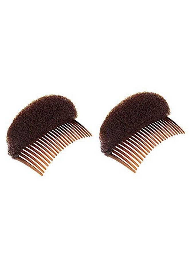 NaRaMax 2Pcs Hair Clip With Sponge Hair Base Inserts Bump It Up Hair Pads Bun Maker Hair Styling Accessories Charming Hair Comb Braid Tool Diy Hair Beauty Tool(Brown) - Image 2