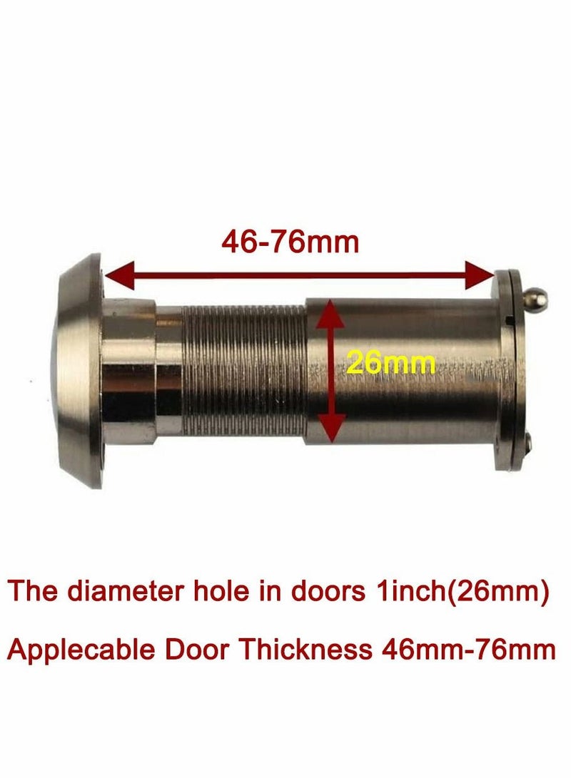 SYOSI Safety Door Viewer Solid Brass 220° Viewer/Peephole with Heavy Duty Rotating Privacy Cover Doors Durable for Home Office Hotel 1.4'' to 2.36'' - Image 2