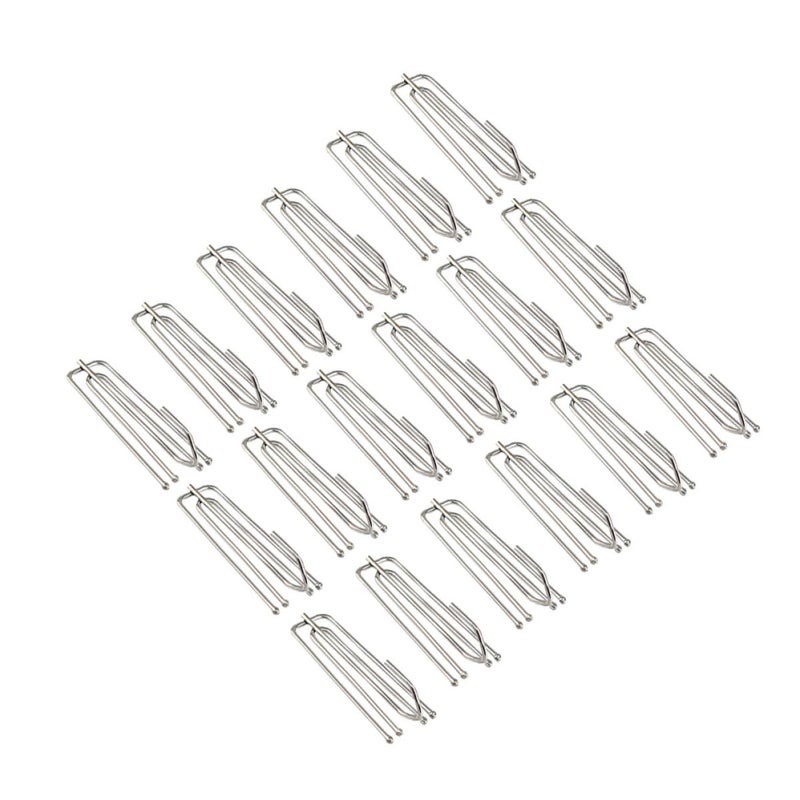 Stainless Steel Rustproof Shower Curtain Hooks 50 Pack 4 Prongs Drapery Clips - Image 2